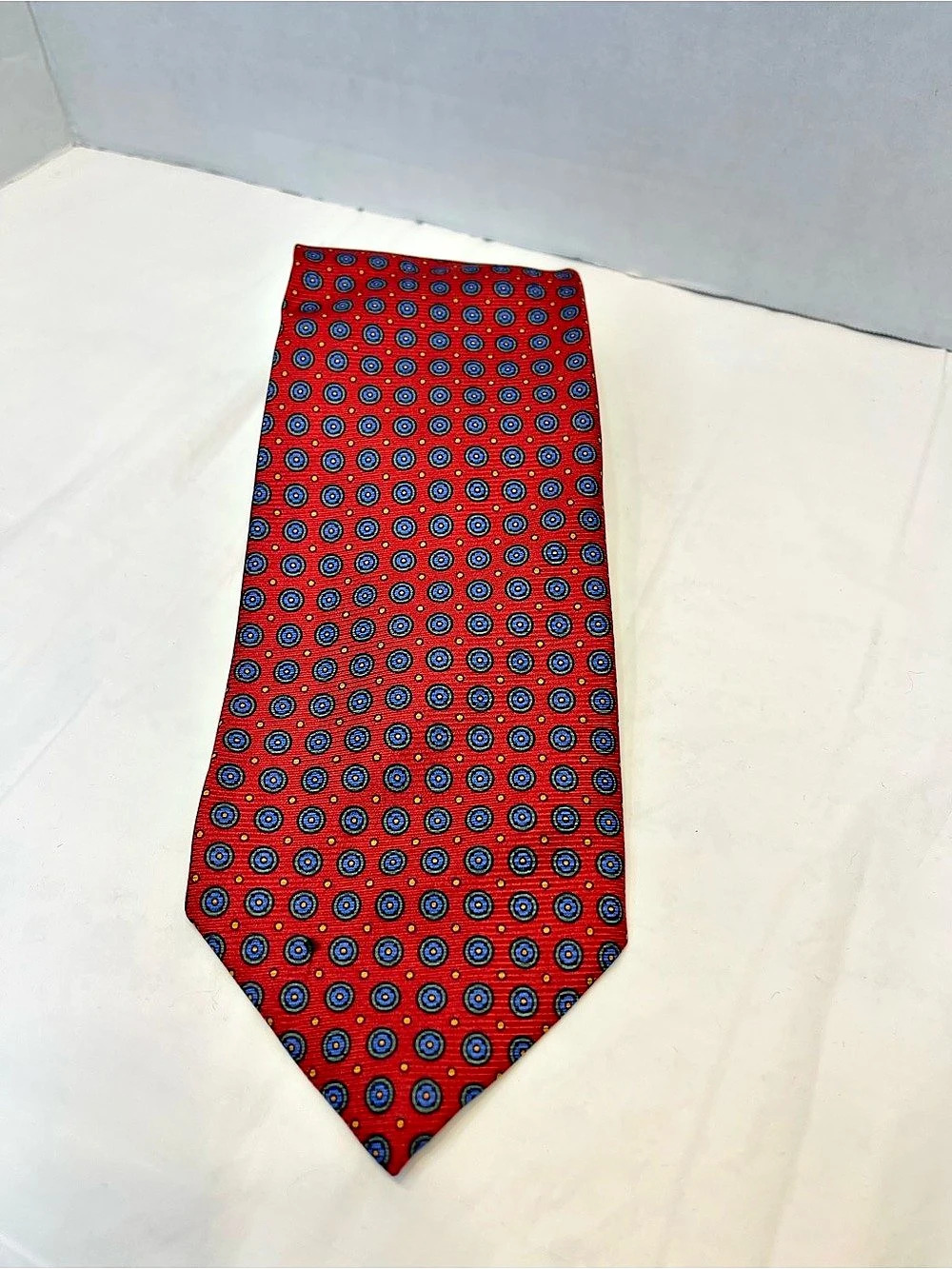 Lauren Ralph Lauren Geometric Pattern Tie in Red & Blue